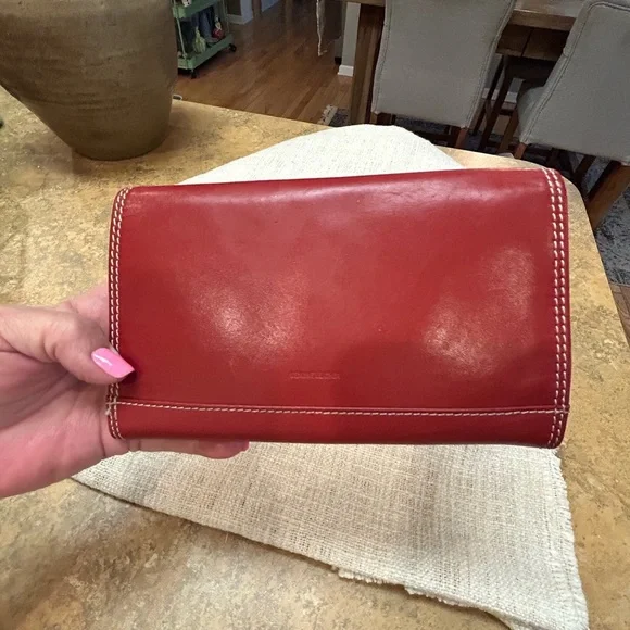 Vintage Fossil Red Leather Travel Jewelry Organizer - Picture 7 of 12